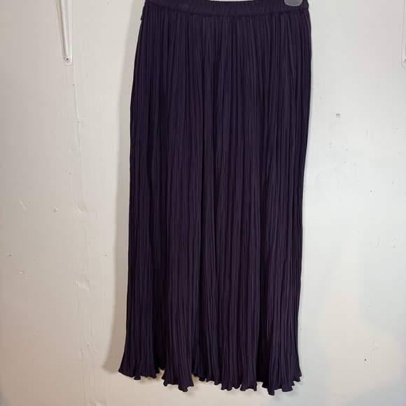 HANAI YUKIKO Dresses & Skirts - WOMENS MEDIUM HIGH WAISTED‎ MIDI PURPLE SKIRT PLEATED LINED DARK FEMININE PREPPY